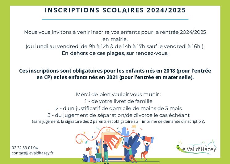 Inscription scolaire 2024 2025